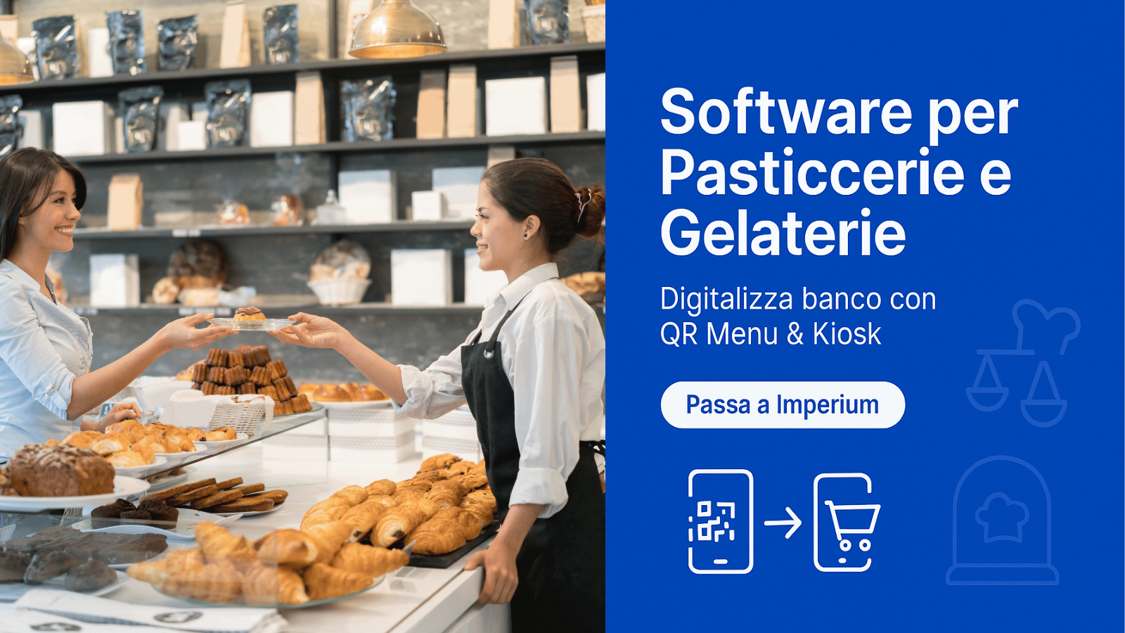 CTA Imperium per pasticcerie e gelaterie: comande digitali, Kiosk e pagamenti integrati