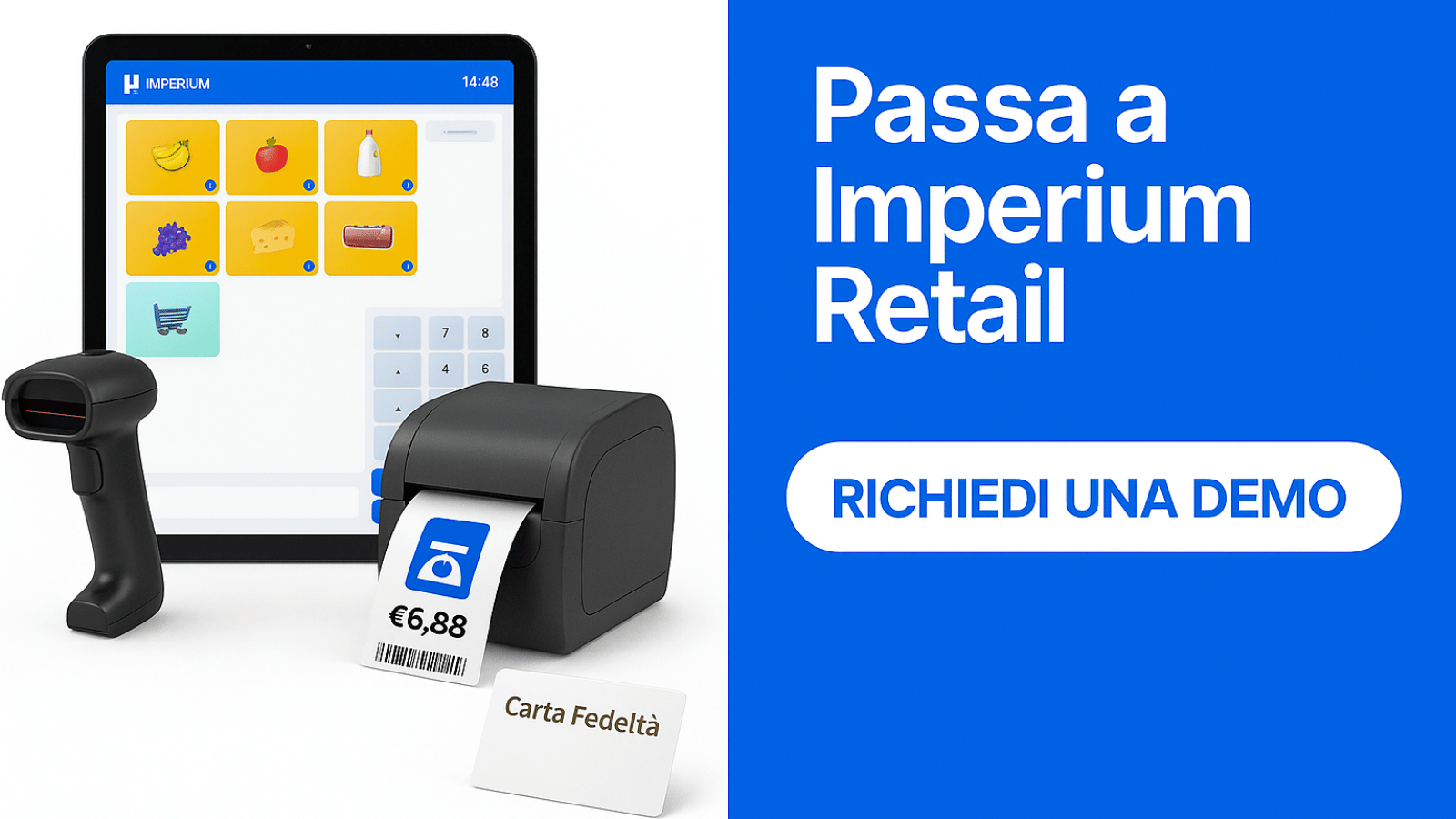 CTA Imperium software supermercati e alimentari: vendite a peso, magazzino, fidelity