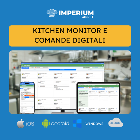 kitchen monitor centri di produzione comande digitali